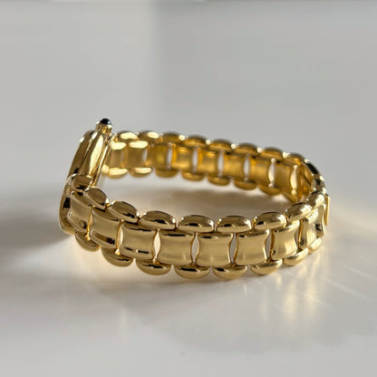 Fendi 1990s Seashell Dial Gold Plated Watch