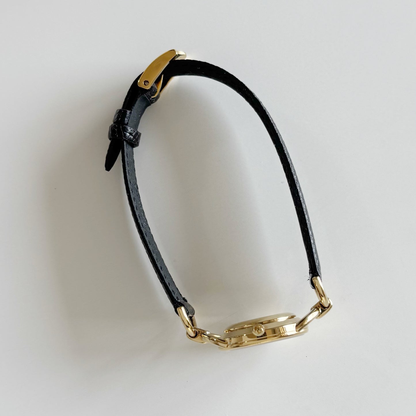 Gucci 1990s Seashell Dial Gold Plated Horsebit Watch