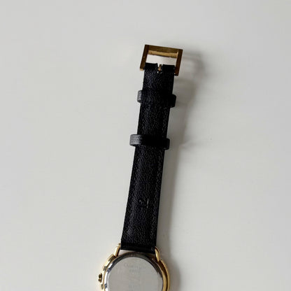 Dior 1990s DC Logo Round Dial Gold Plated Watch