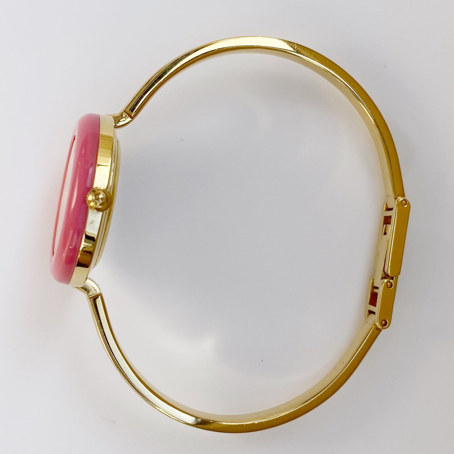 Gucci 1990s Interchangeable Bezel Gold Plated Bangle Watch with 12 bezels, case