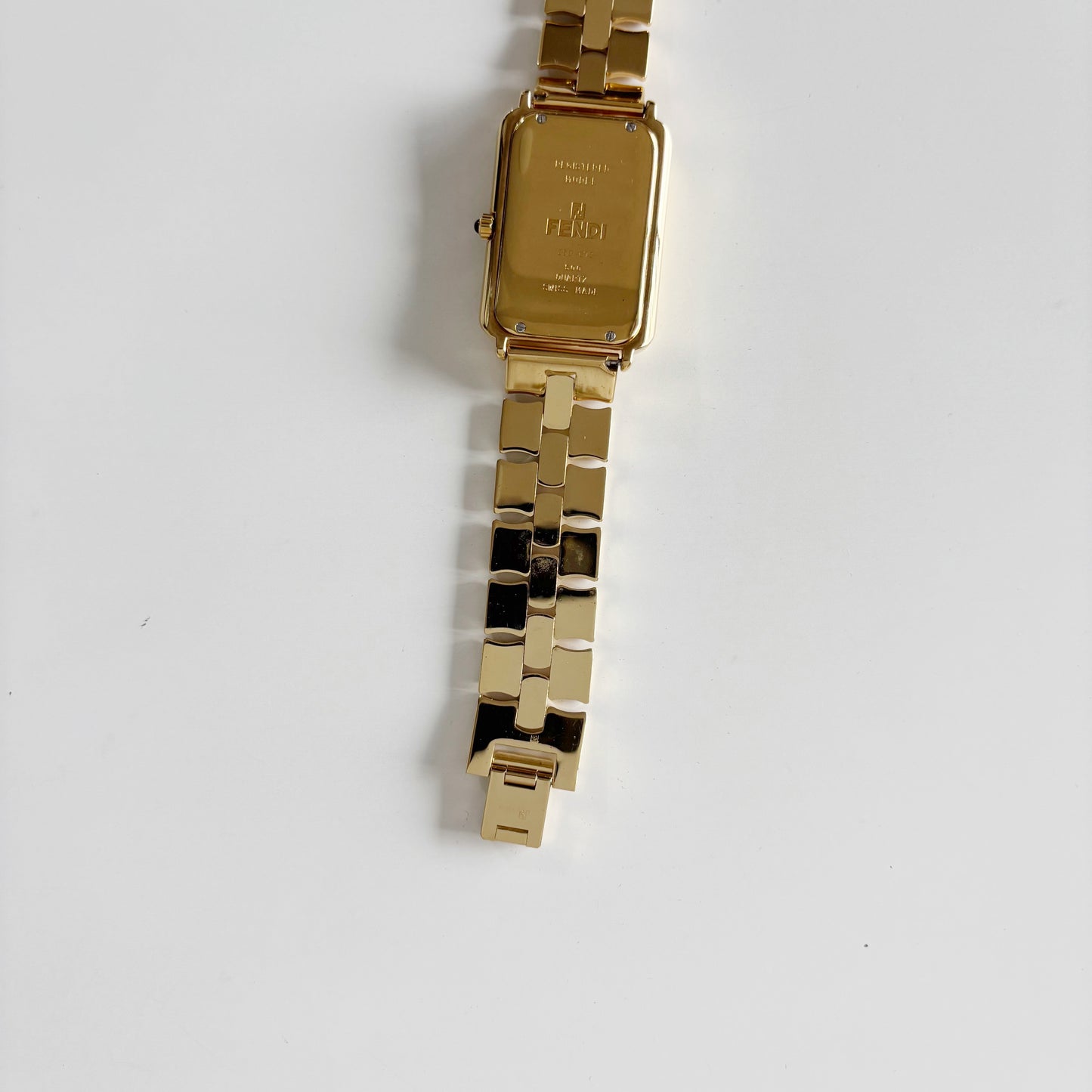 Fendi 1990s Tank Gold Plated Watch (Large)