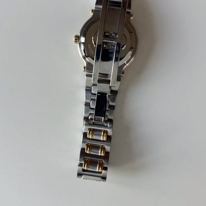 Gucci 1990s Date Gold Round Dial Two Tone Watch