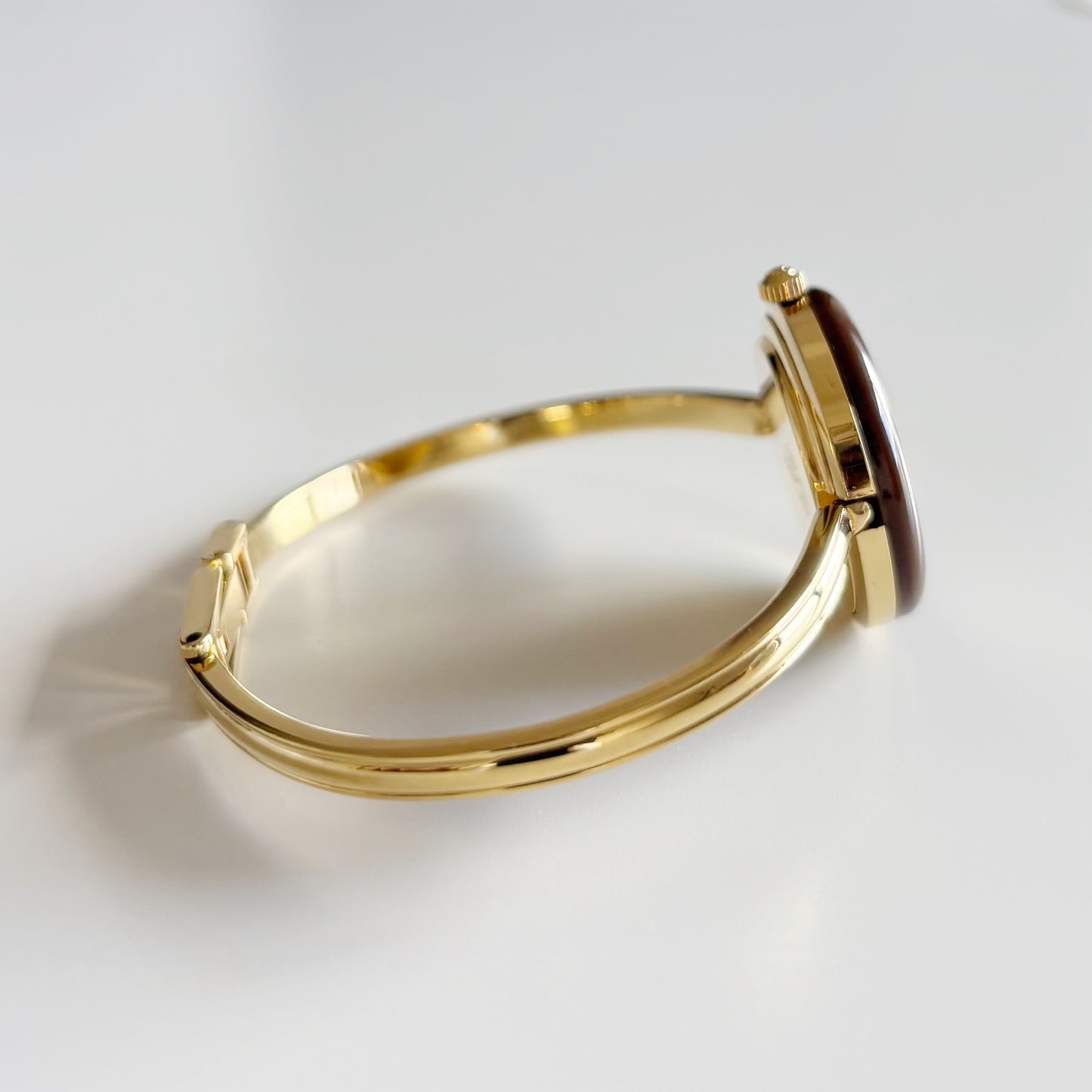 Gucci 1990s Interchangeable Bezel Gold Plated Bangle Watch with 12 bezels, case