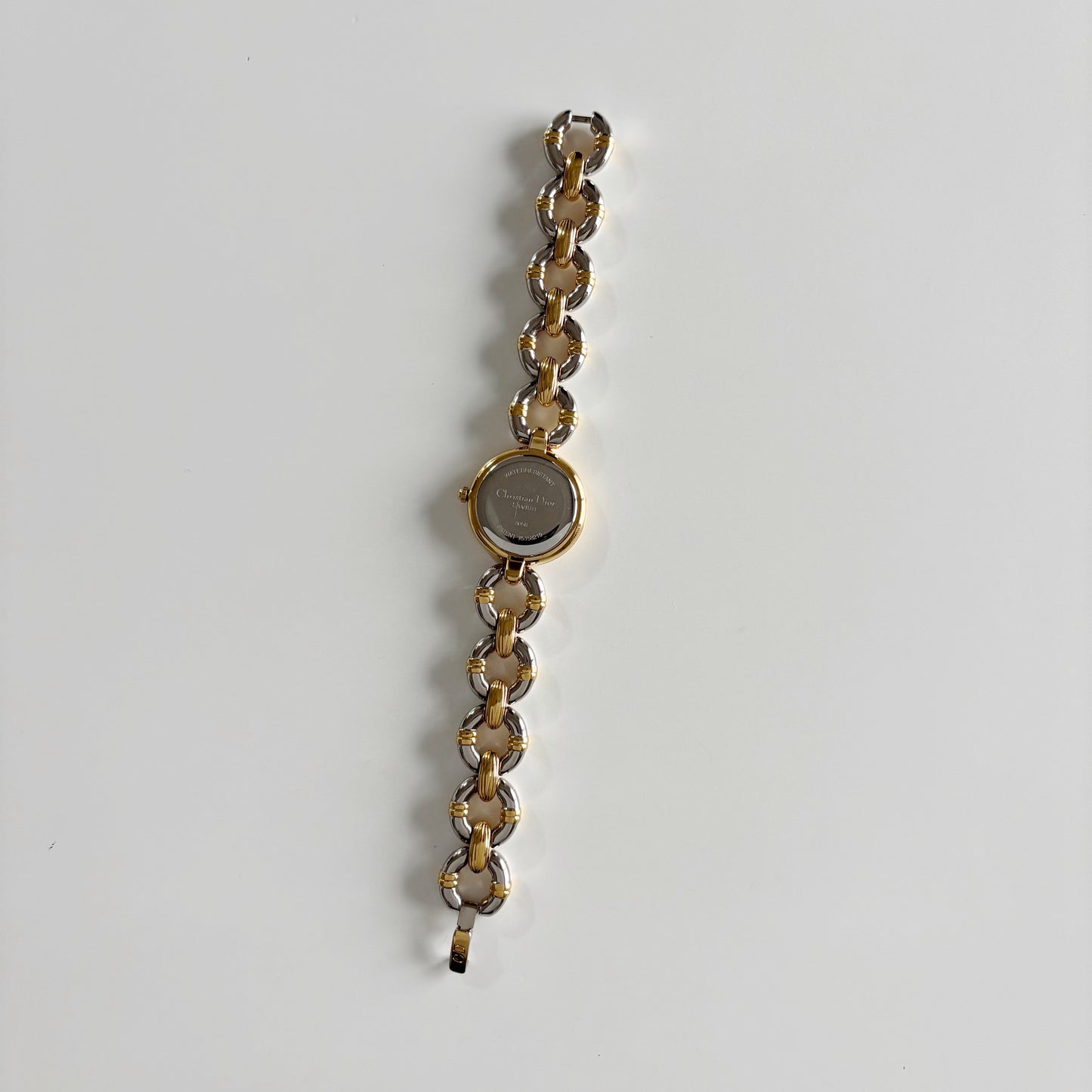 Dior 1990s Round Dial Two Tone Watch