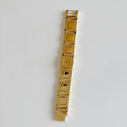 Dior 1990s La Parisienne Interchangeable Strap Gold Plated Watch