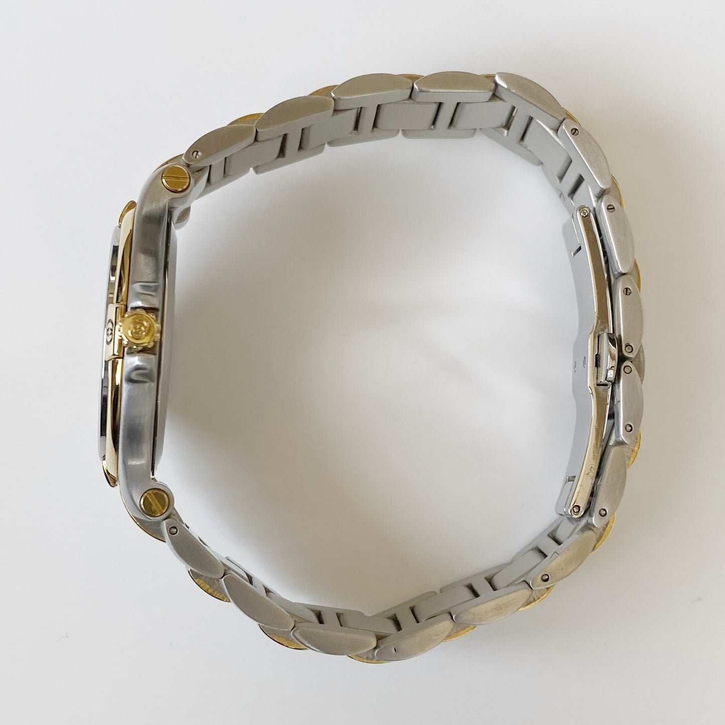 Gucci 1990s Date Two Tone Round Watch