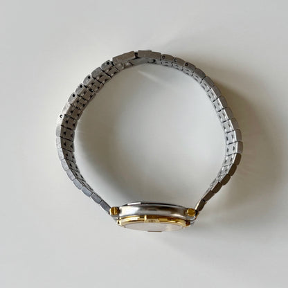 Gucci 1990s Date Round Dial Two Tone Watch