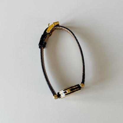 Gucci 1990s Round Dial Gold Plated Watch
