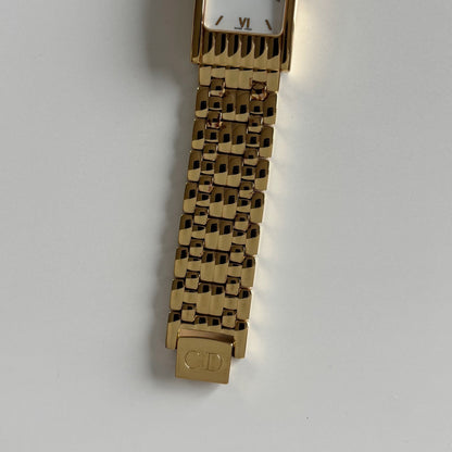 Dior 1990s Tank Gold Plated Watch (Large)