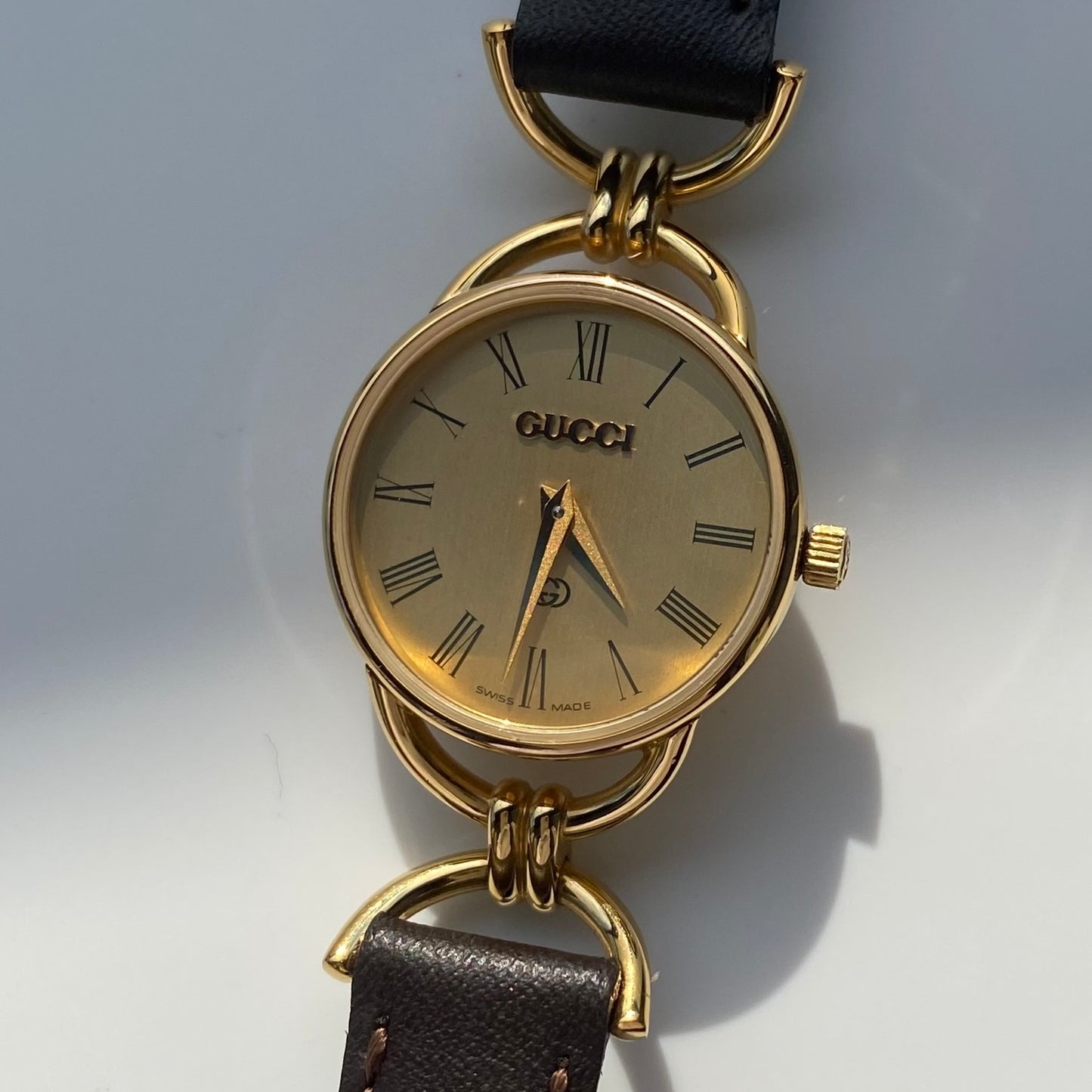 Gucci 1990s Gold Plated Horsebit Watch