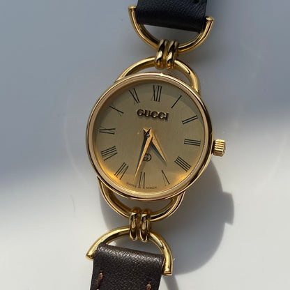 Gucci 1990s Gold Plated Horsebit Watch