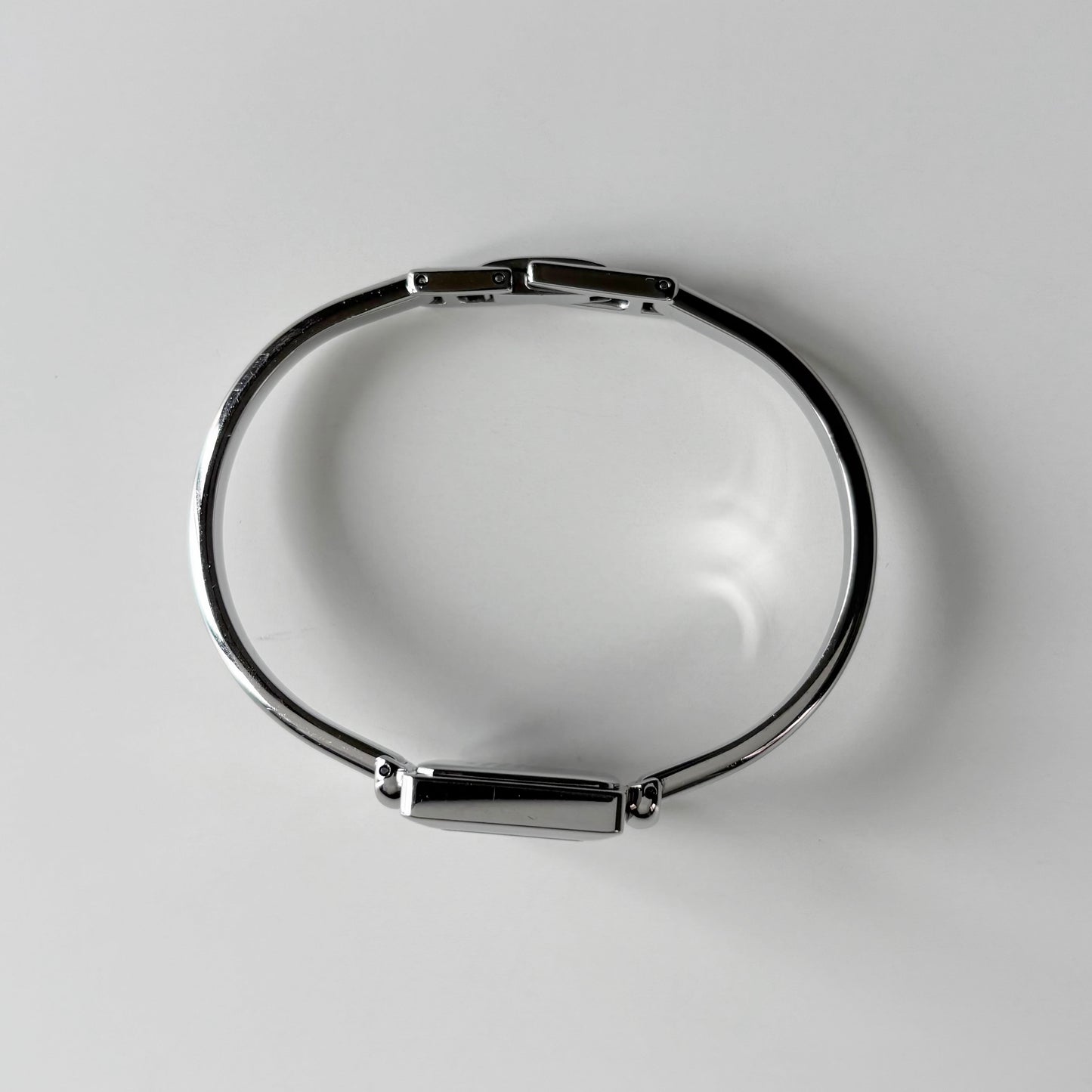 Gucci 1990s Square Dial Silver Bangle Watch
