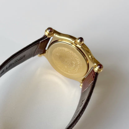 Gucci 1990s Gold Round Dial Watch