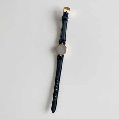 Dior 1990s Seashell Round Dial Gold Plated Watch