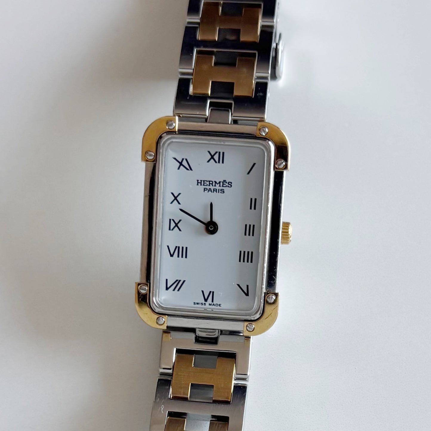 Hermes 1990s Croisier Two Tone Watch