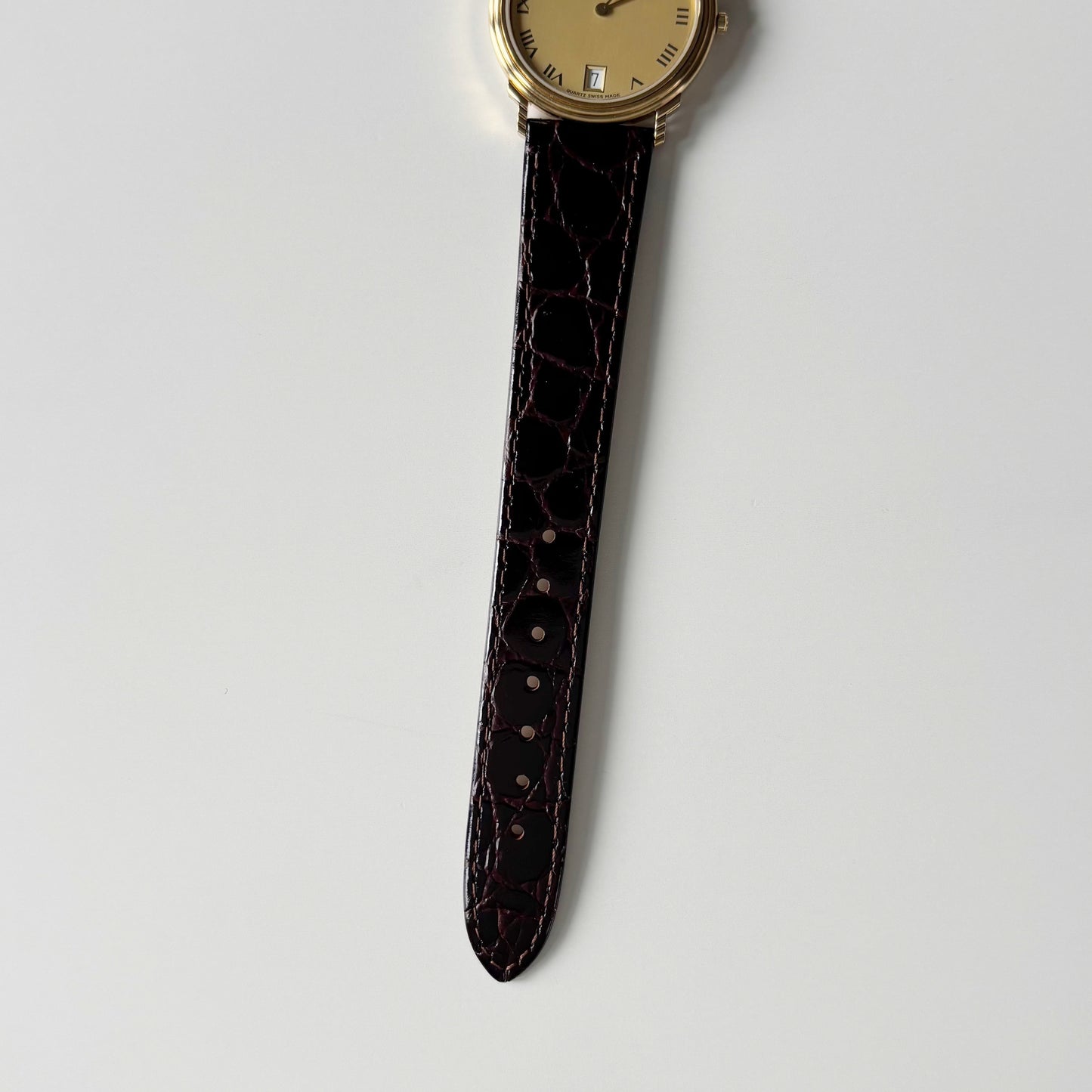 Dior 1990s Round Dial Date Gold Plated Watch (Large)
