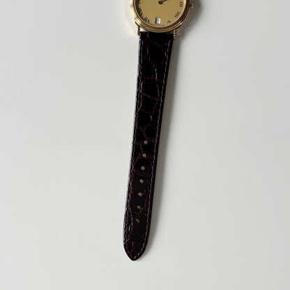Dior 1990s Round Dial Date Gold Plated Watch (Large)