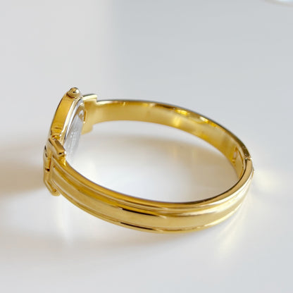 Givenchy 1990s Gold Plated Bangle Watch