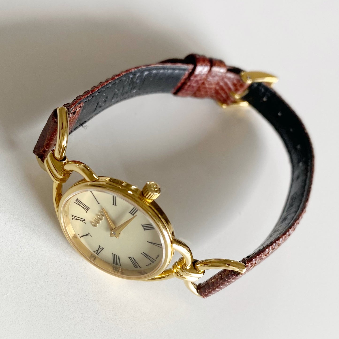 Gucci 1990s Gold Plated Horsebit Watch