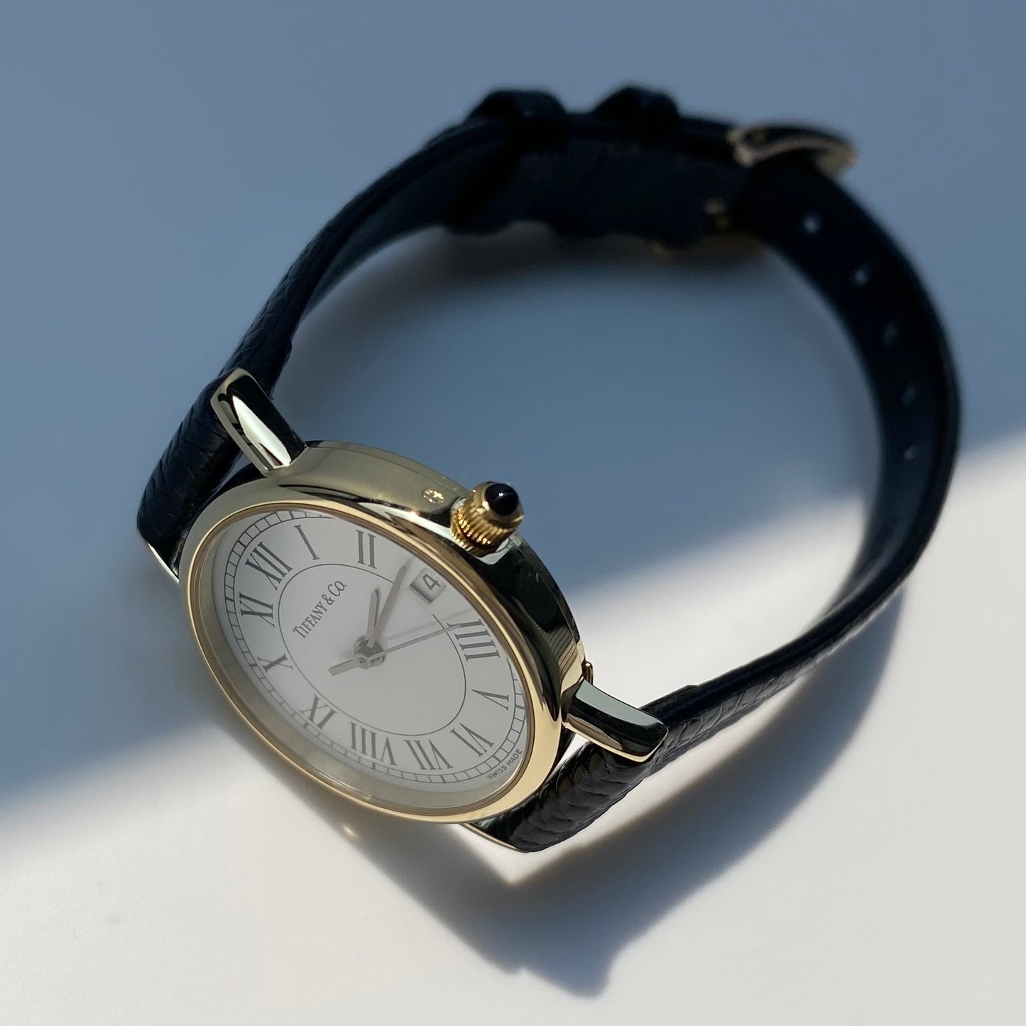 Tiffany 1990s 14K Solid Gold Round Watch