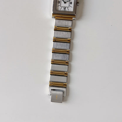 Yves Saint Laurent Square Dial Gold Plated Two Tone Watch