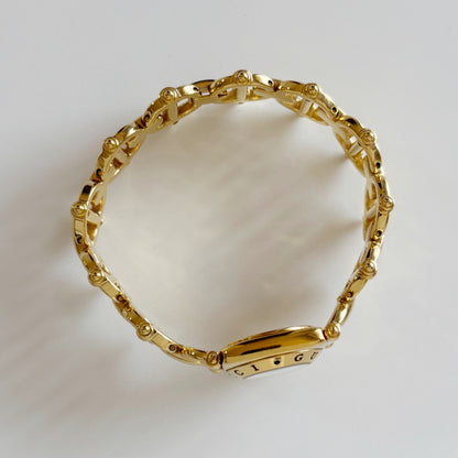 Gucci 1990s Seashell Dial Gold Plated Watch