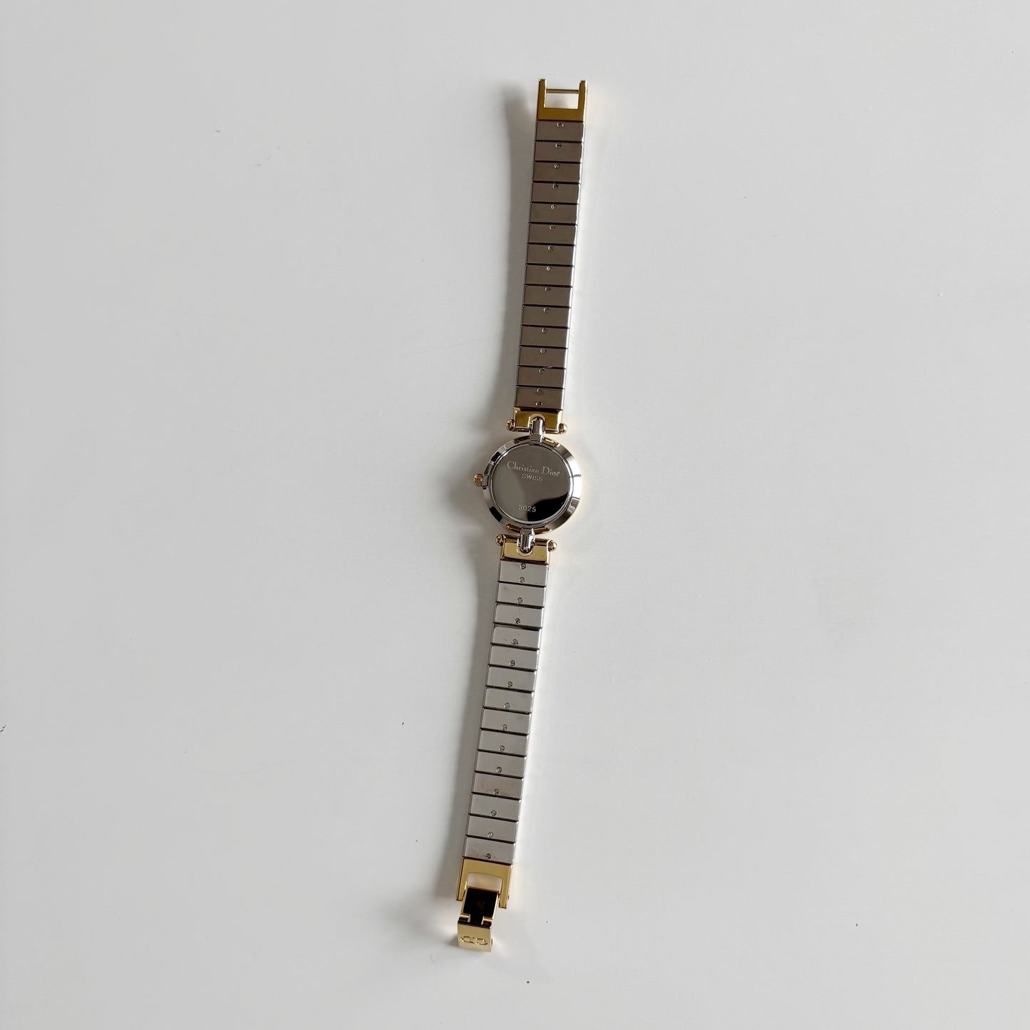 Dior 1990s Navy Dial Gold Plated Two Tone Watch