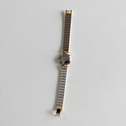 Dior 1990s Navy Dial Gold Plated Two Tone Watch