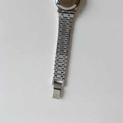Gucci 1990s Date Round Dial Two Tone Watch