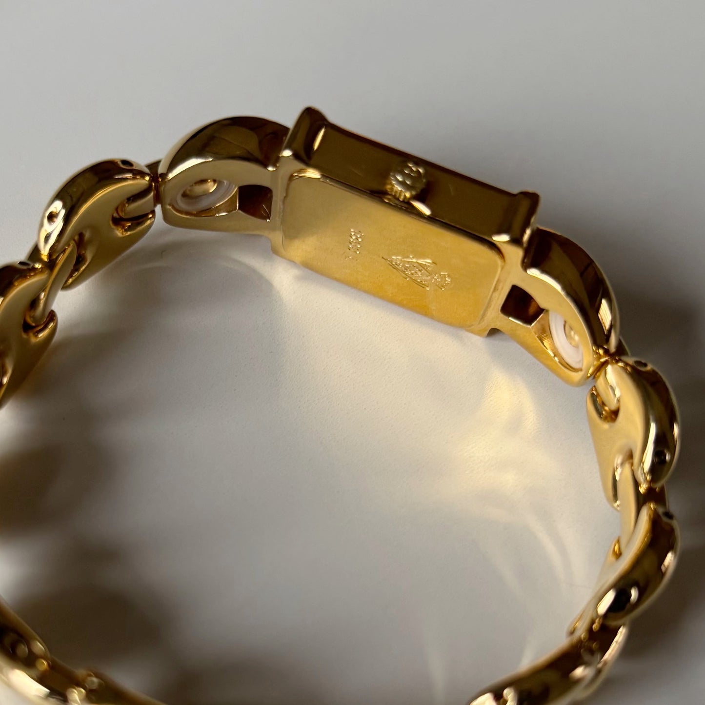 Gucci 1990s Interchangeable Strap Gold Plated Watch with 3 straps, case