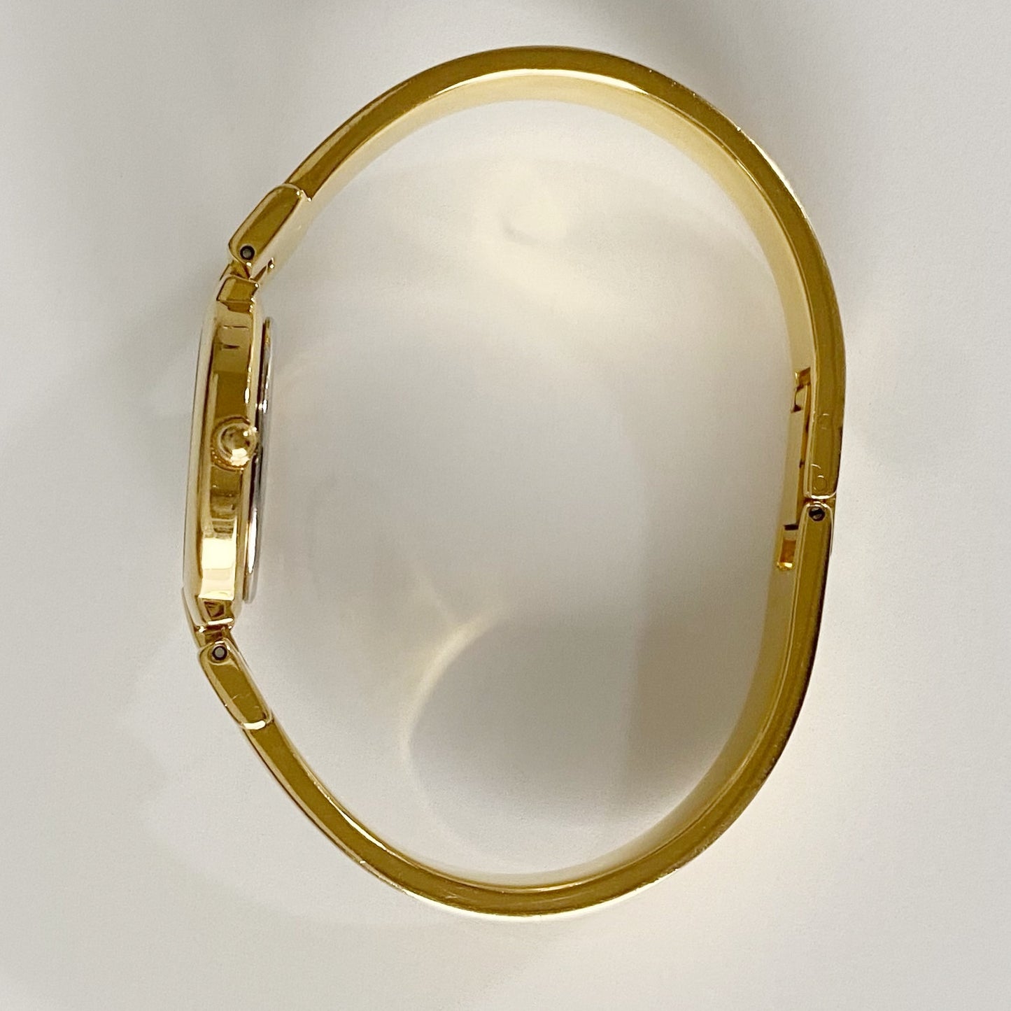 Givenchy 1990s Black Dial Gold Plated Bangle Watch