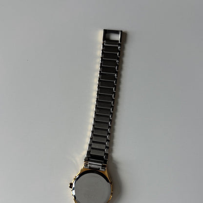 Yves Saint Laurent 1990s Round Dial Two Tone Watch