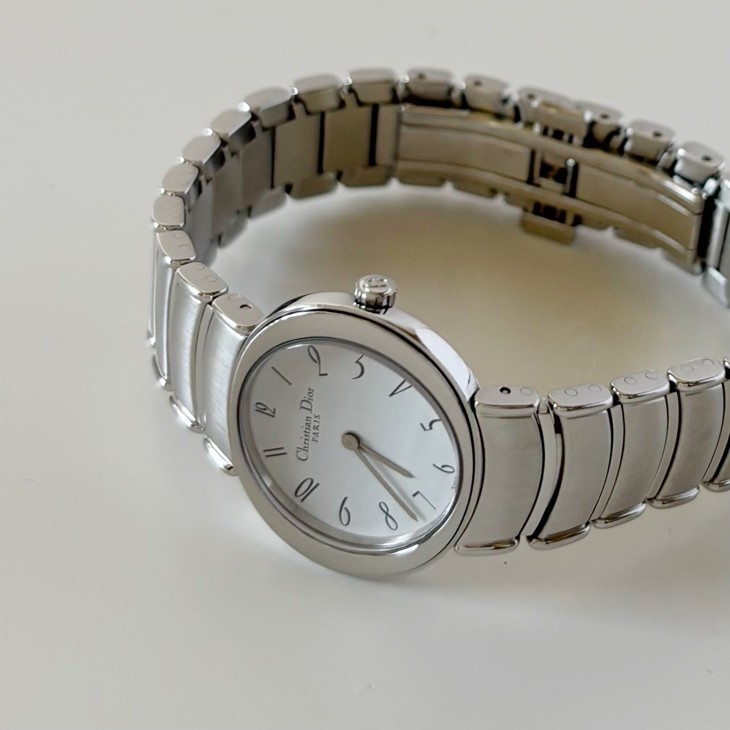 Dior 1990s Oval Dial Stainless steel Watch