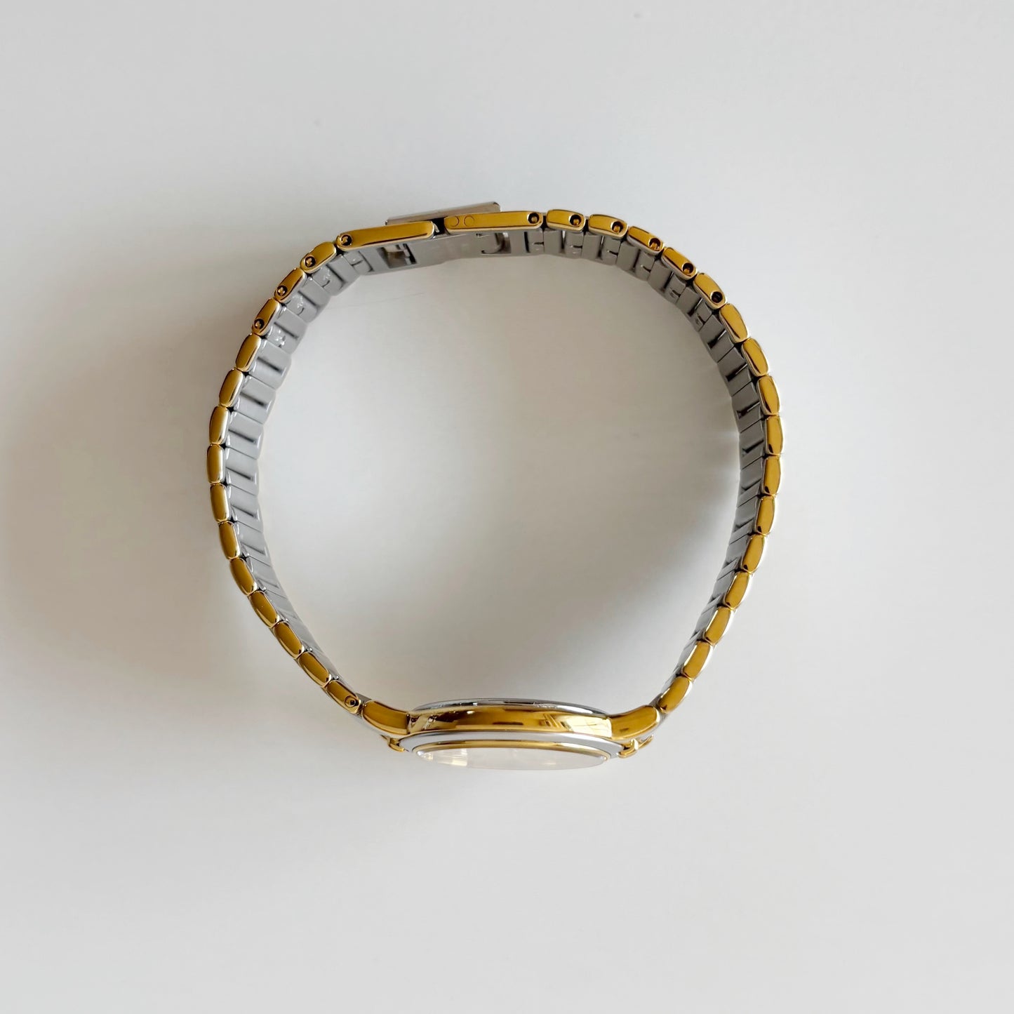 Yves Saint Laurent 1990s Round Dial Two Tone Watch