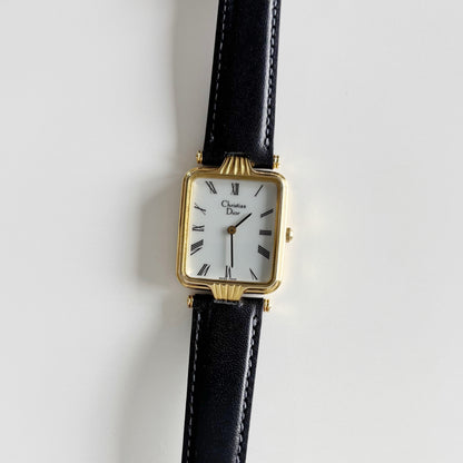 Dior 1990s Tank Gold Plated Watch (Large)