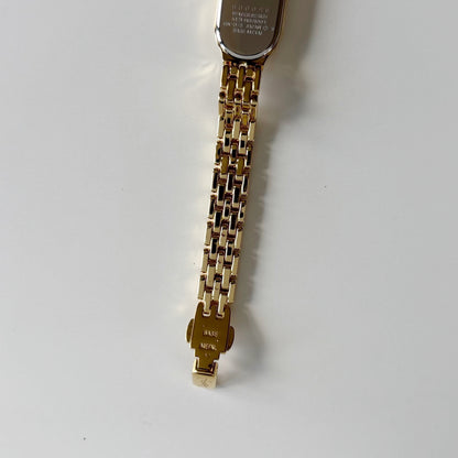 Yves Saint Laurent 1990s Oval Dial Gold Plated Watch