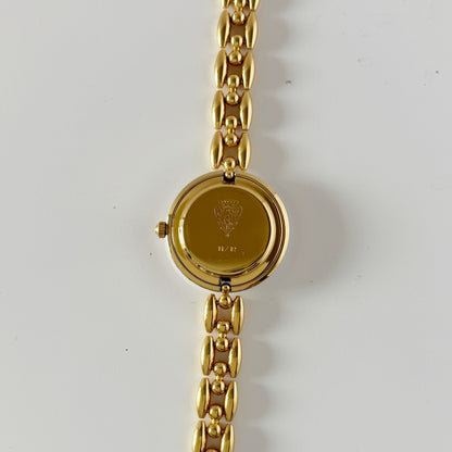 Gucci 1990s Interchangeable Bezel Gold Plated Watch with 6 bezels, case (160mm)