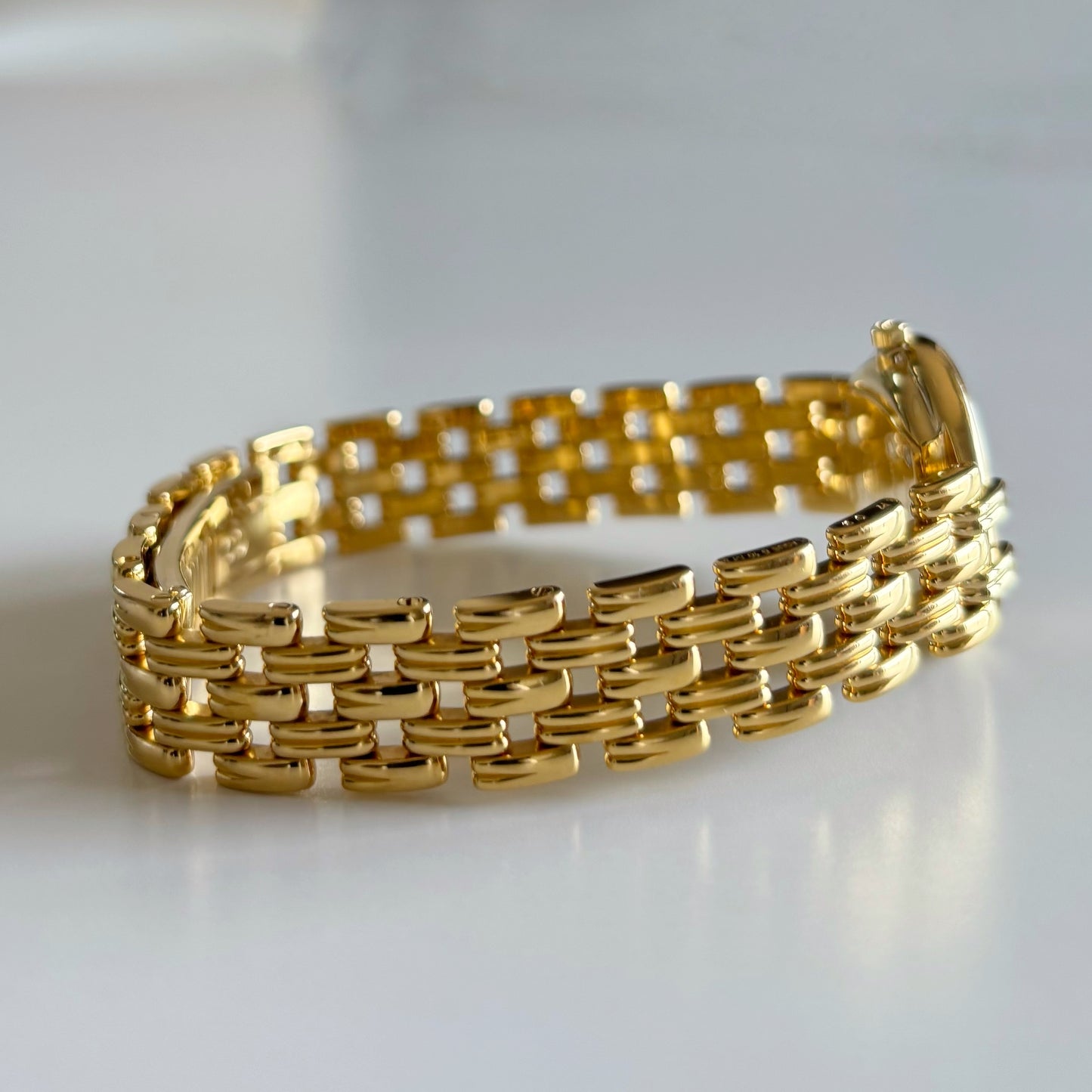 Dior 1990s Round Gold Dial Gold Plated Watch