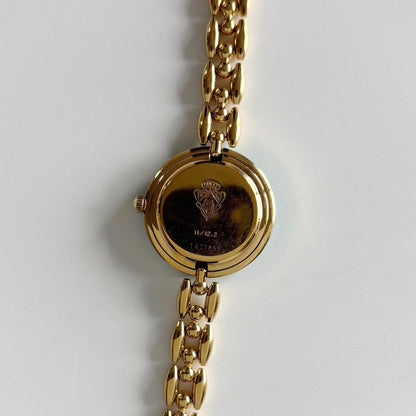 Gucci 1990s Interchangeable Bezel Gold Plated Rice Chain Watch with 6 bezels, case (160mm)