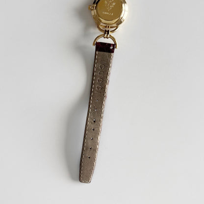 Gucci 1990s Seashell Dial Gold Plated Horsebit Watch
