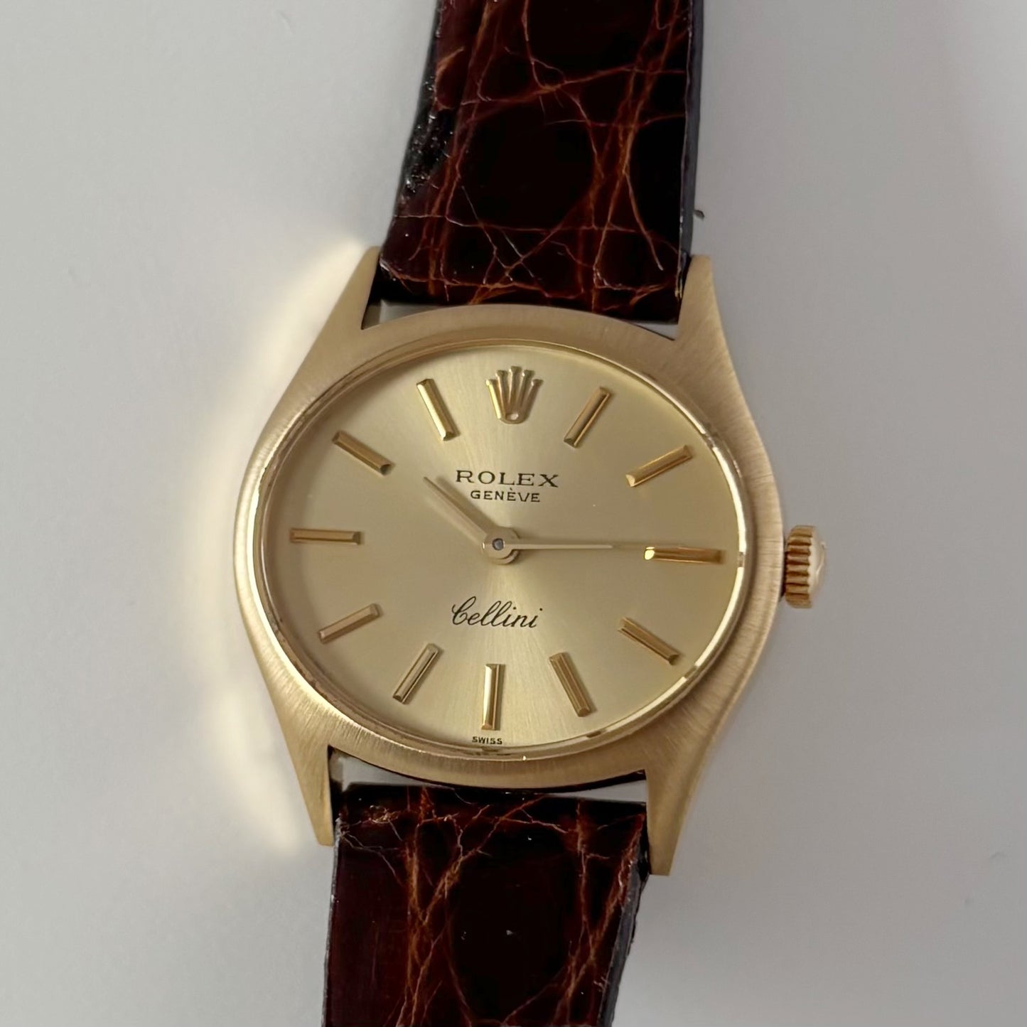 Rolex 1969 Cellini 18K Case Manual Wind Watch