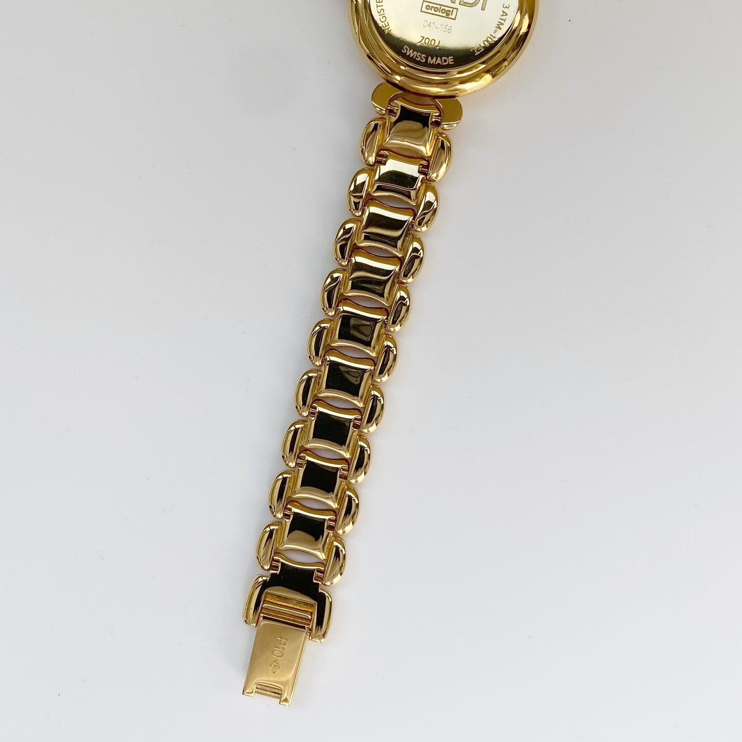 Fendi 1990s Gold Plated Round Watch