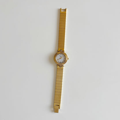 Dior 1990s Round Dial Gold Plated Watch