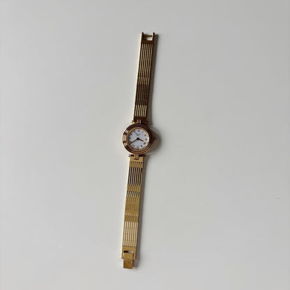 Dior 1990s Round Dial Gold Plated Watch