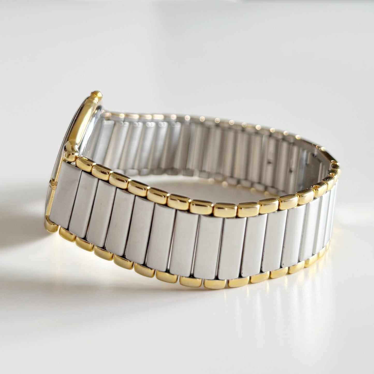 Yves Saint Laurent 1990s Round Dial Gold Plated Two Tone Watch (Large)