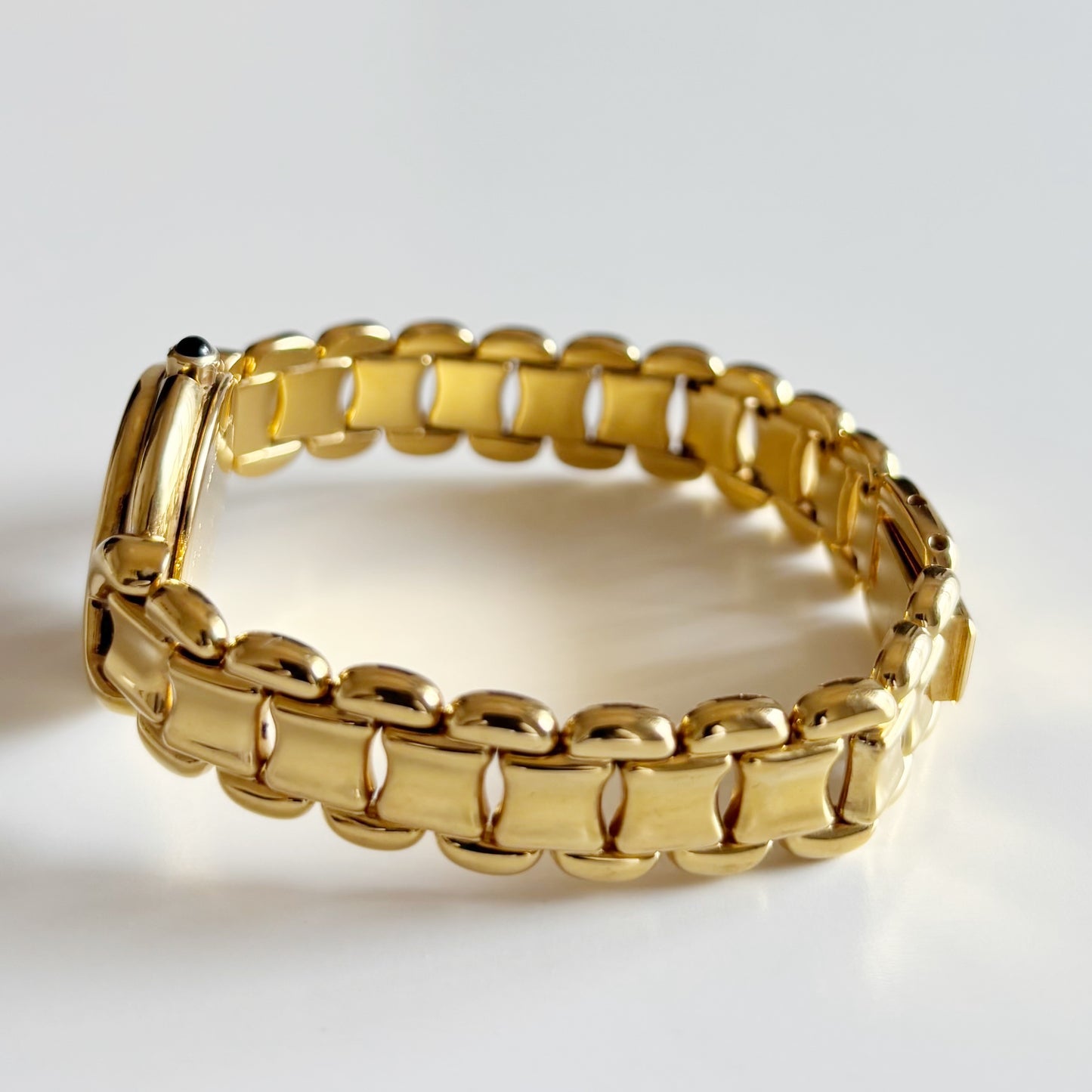 Fendi 1990s Round Dial Gold Plated Watch