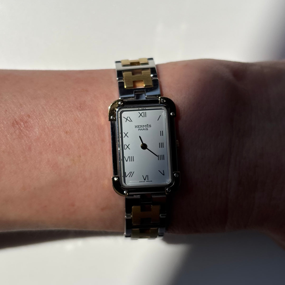 Hermes 1990s Croisier Two Tone Watch