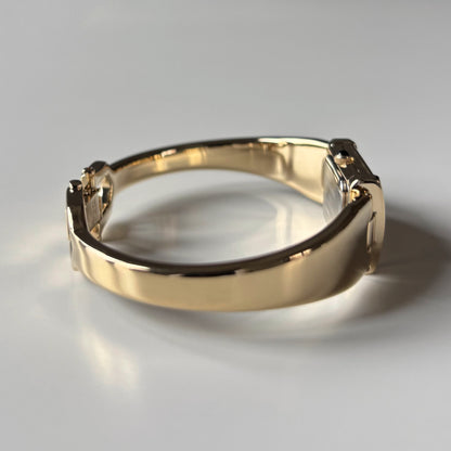 Yves Saint Laurent 1990s Peek-A-Boo Gold Plated Bangle Watch