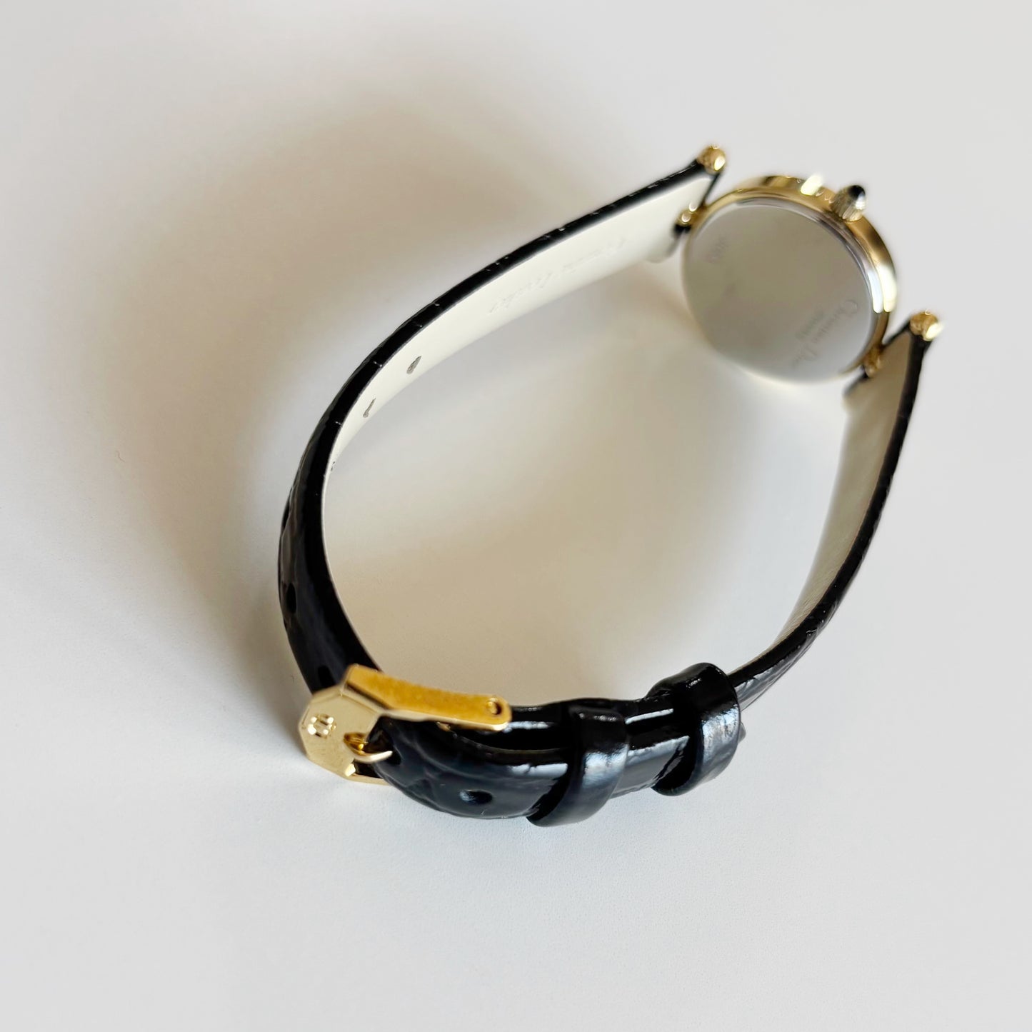 Dior 1990s Seashell Round Dial Gold Plated Watch