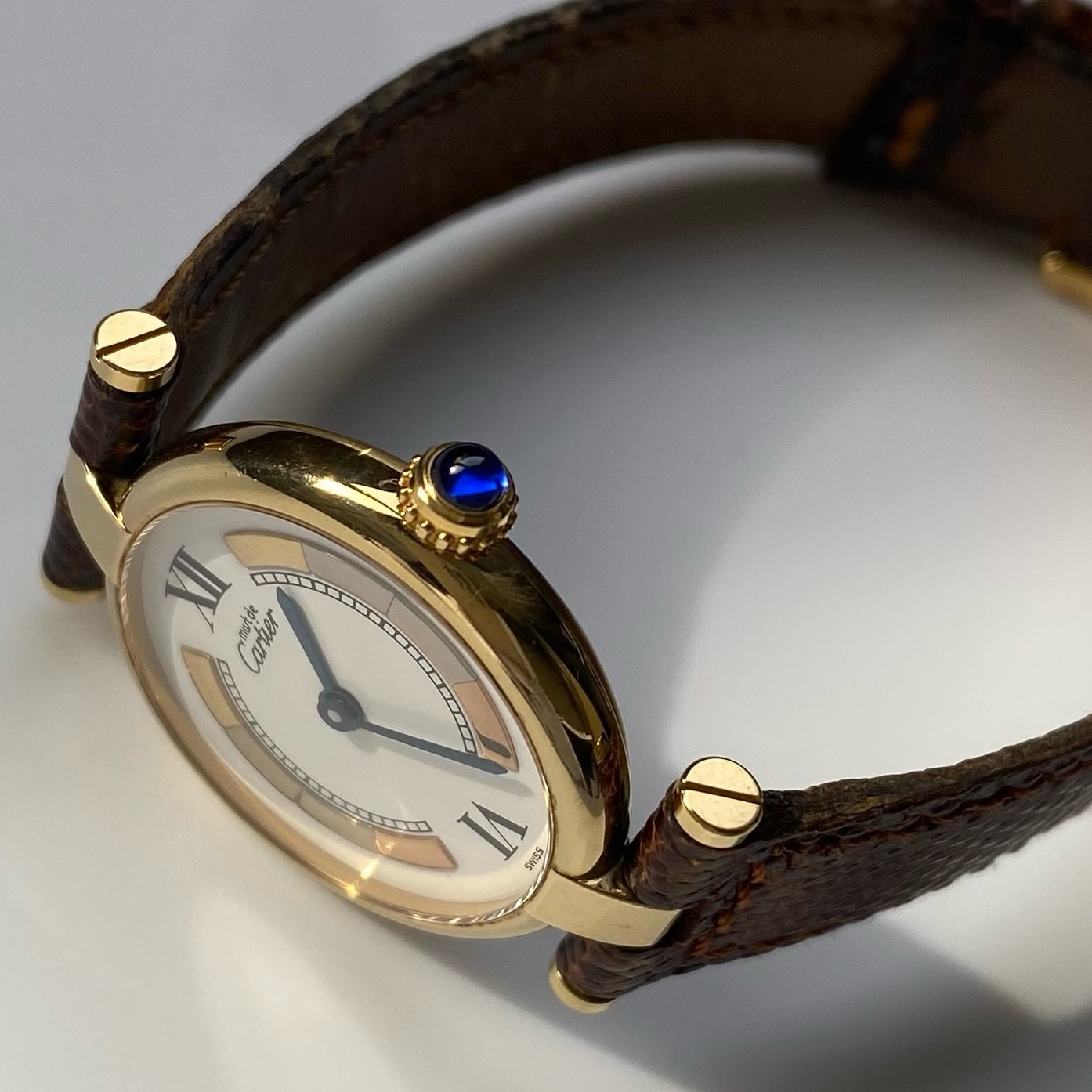 Cartier 1990s Must de Vendome three Gold Watch SM